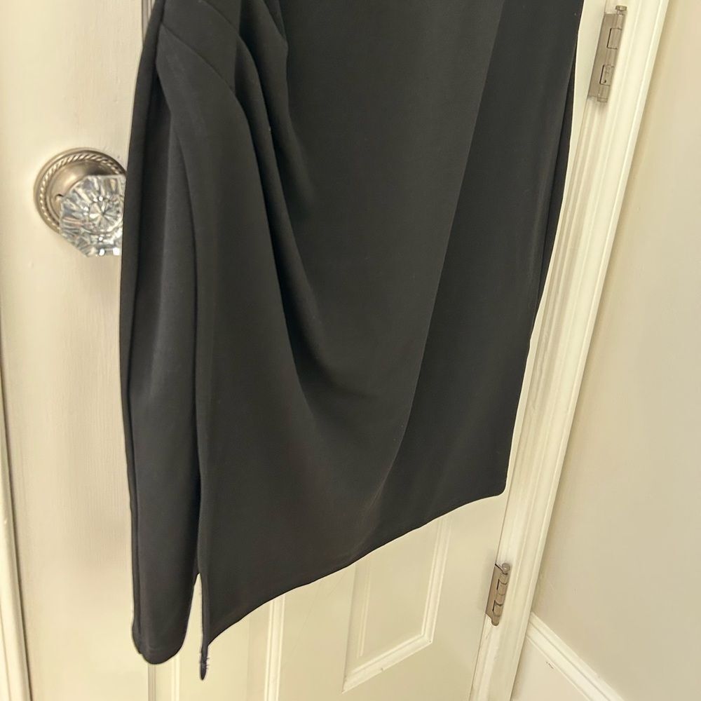 NWT Grace Karin Sleeveless Black Dress V Neck with Ruching Size XL - Picture 3 of 8